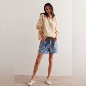 We the Free Denim Blue Moxie shorts. Size 29